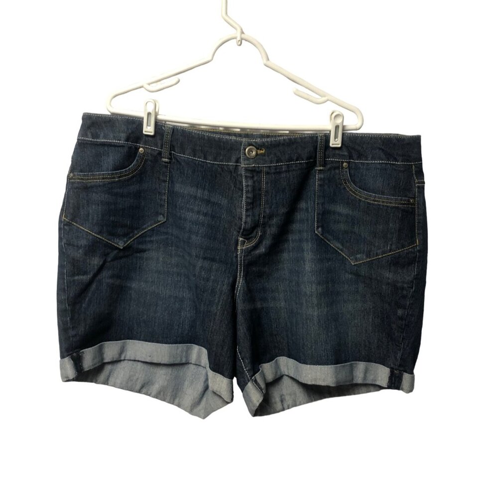 Sonoma Jean Shorts Womens Size 22W Blue Denim Rolled Hem Cut Offs